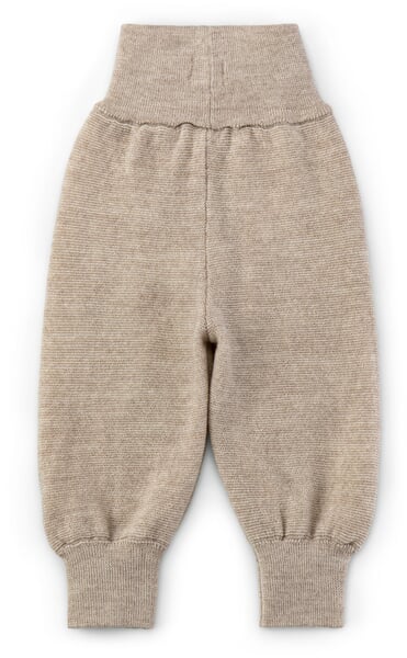 Pantaloni con elastico in lana merino per neonati Beige