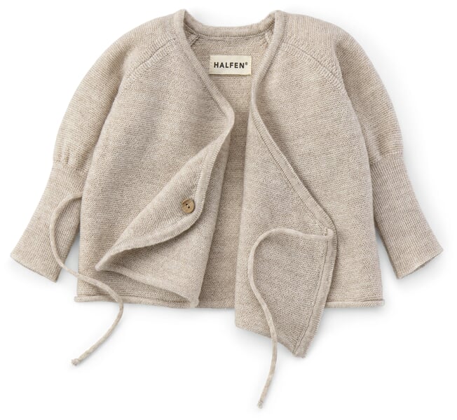 Baby Wrap Jacket, Merino Wool Beige