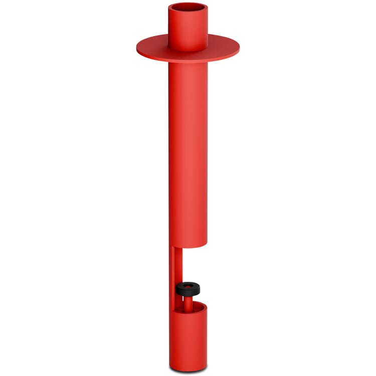 Candelabro Clem, RAL 3028 Rojo puro