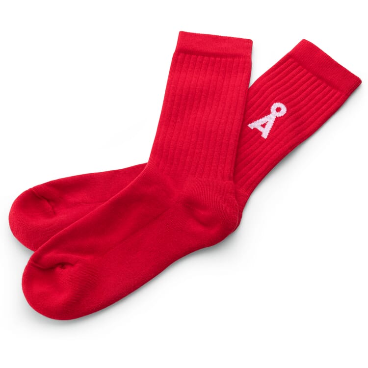 Unisexsocken lang, Rot