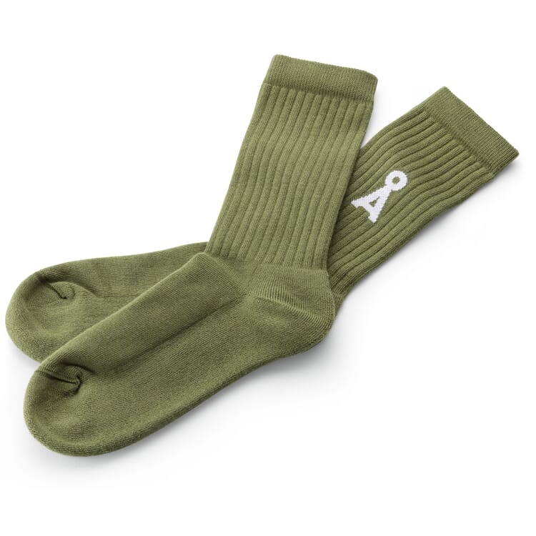 Unisex sokken lang, Olijfgroen