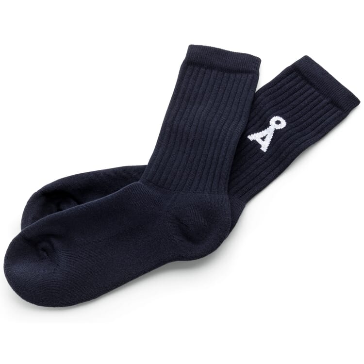 Unisex Long Socks", Navy"