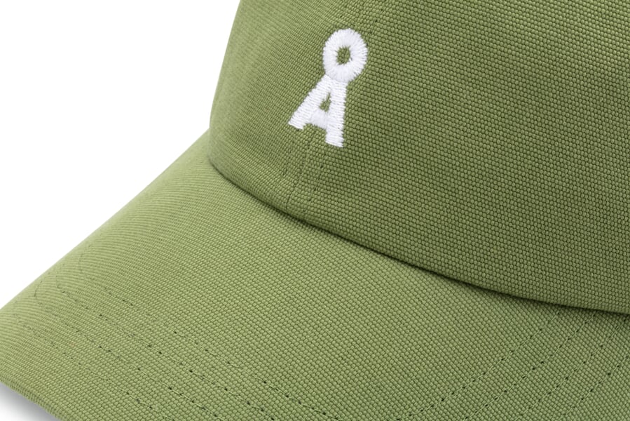Basecap Olivgrün, Detailsicht