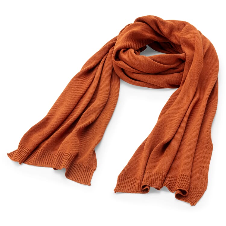 Unisex-Strickschal, Terracotta