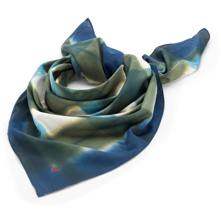 Unisextuch N° 822 Batik, Grün-Blau