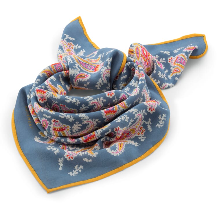 Unisex-tørklæde N° 763 Paisley-silke, indigo