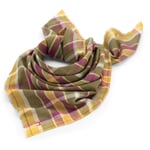 Geruite uniseks doek N° 768 geruit Olijf-paars