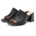 Women's mule with heel Black