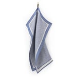 Viskestykke i halvlinned med striber Blue