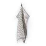 Theedoek half linnen ruit Blauw