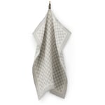 Torchon en lin mélangé à carreaux Gris