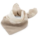 Bufanda unisex estampada, beige y blanca