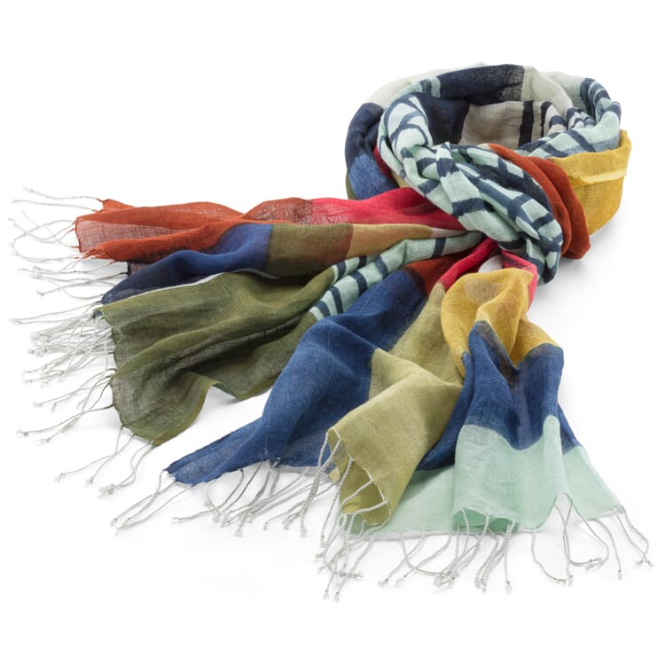 Dames sjaal met patroon, multicolor