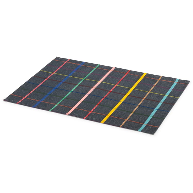 Set de table à carreaux multicolores