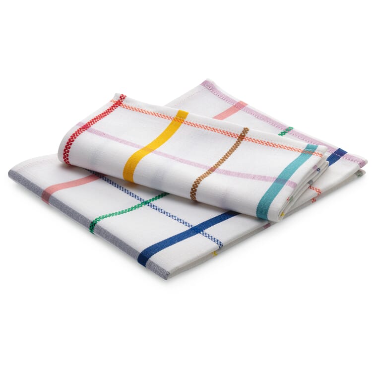 Serviette de table à carreaux multicolores (2 pièces)