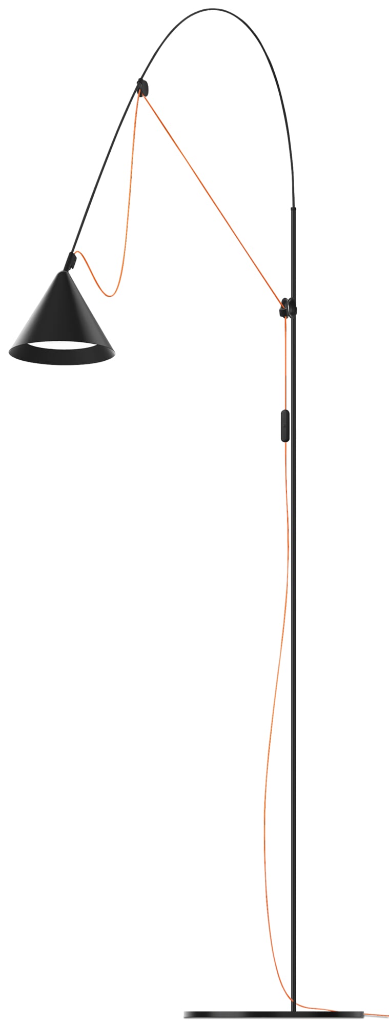 【新品未開封】AYNO L Floor Lamp ブラック×ネオンオレンジ正規品 Ayno L 2.0 Floor Lamp, Black, Cable: Neon orange | Manufactum