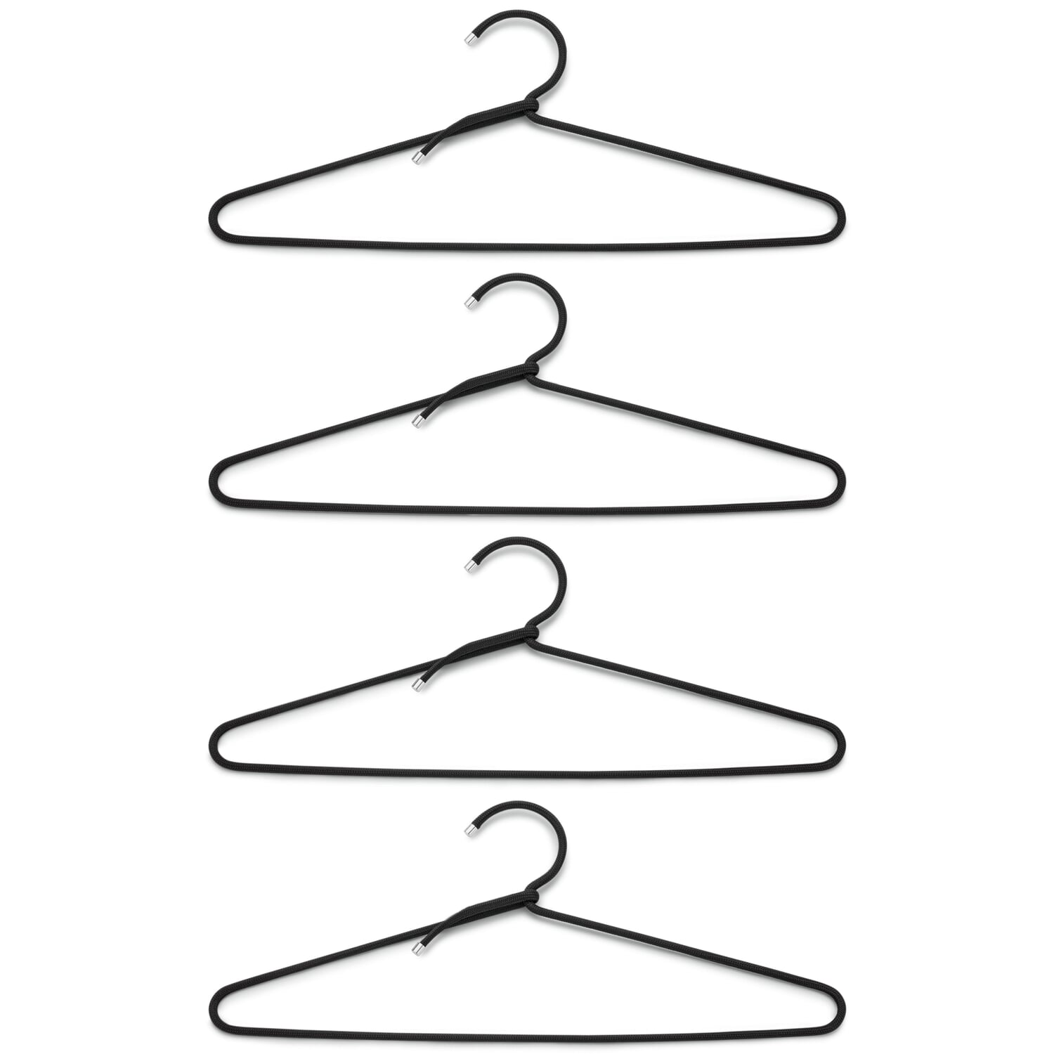 Coat Hanger Cord Hanger, Black, (4 pieces)
