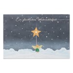 Greeting card recycled paper Angel with star