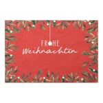 Carte de vœux papier recyclé Houx