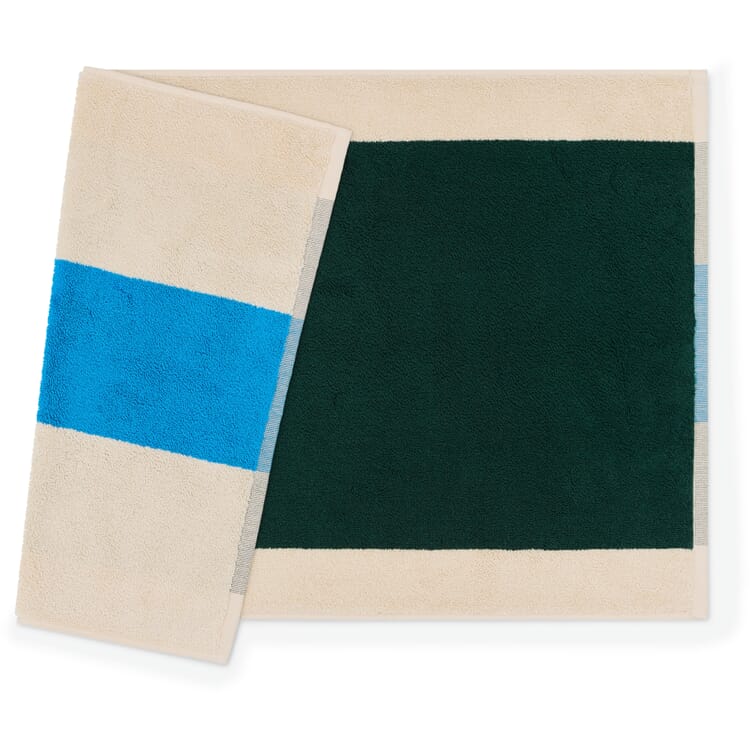badmat Colours on the Beach, Blauw / Donkergroen