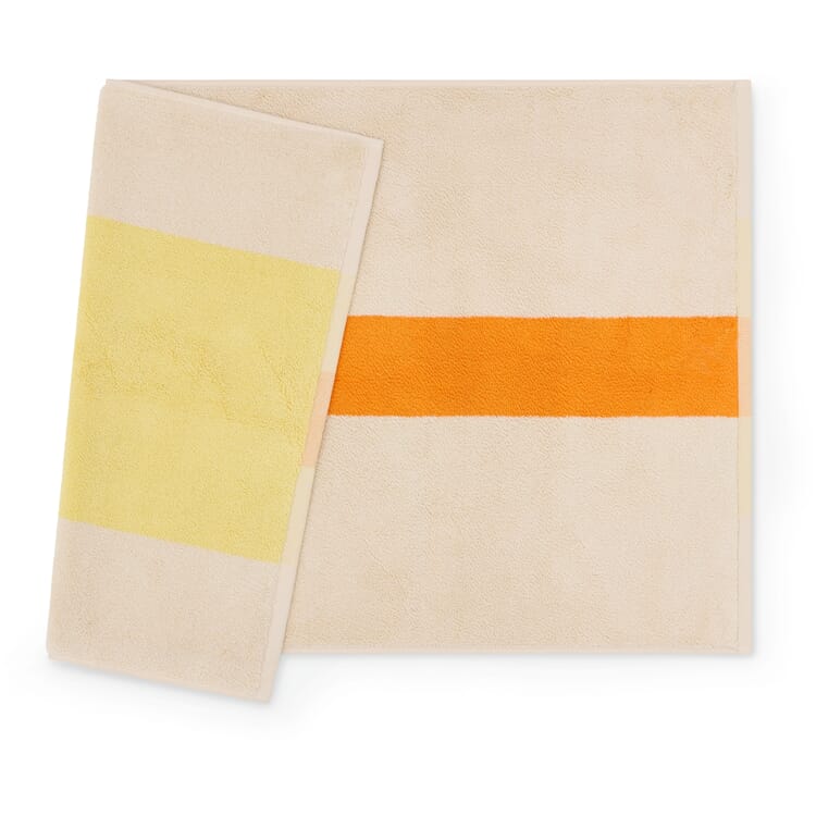 Colours on the Beach Bath Mat.", Light Yellow / Orange"