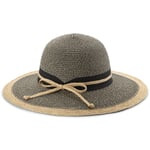 Ladies' hat paper straw, black-nature