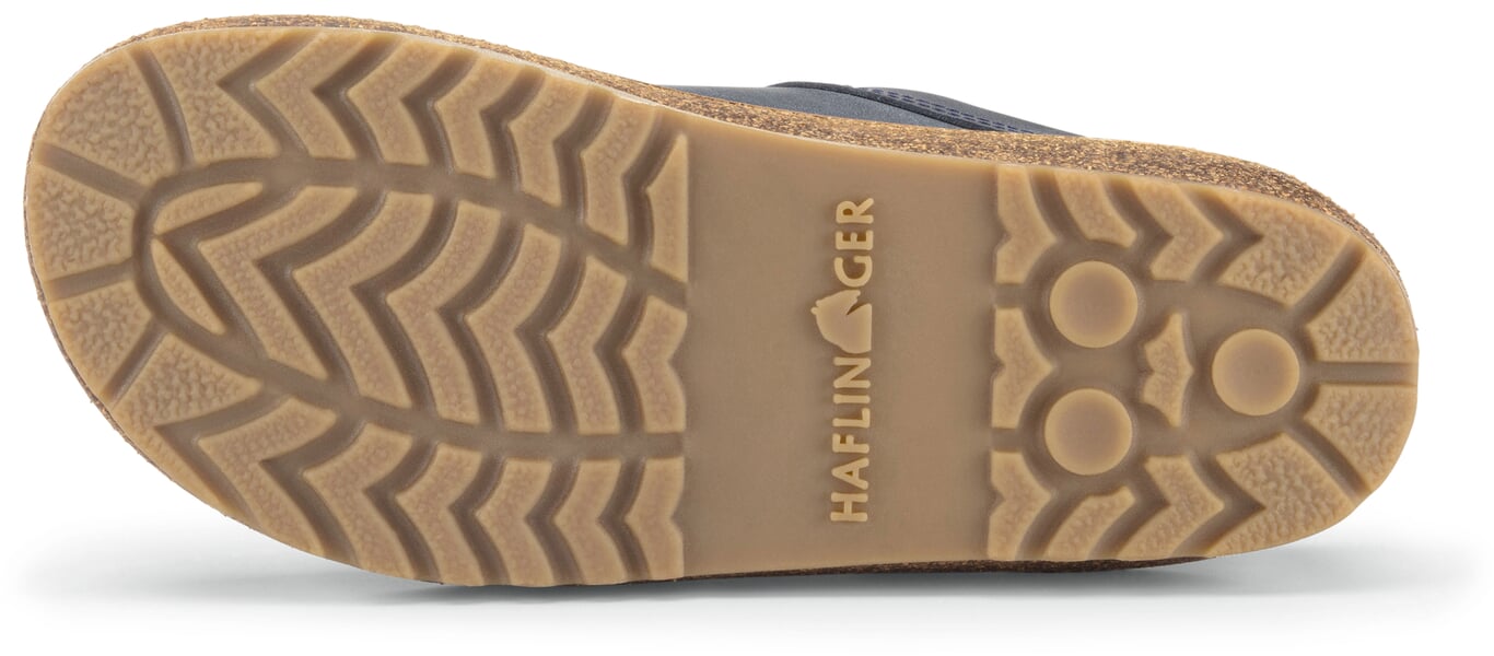 Unisex-Lederpantoffel Denimblau