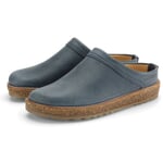 Pantofola unisex in pelle Blu denim