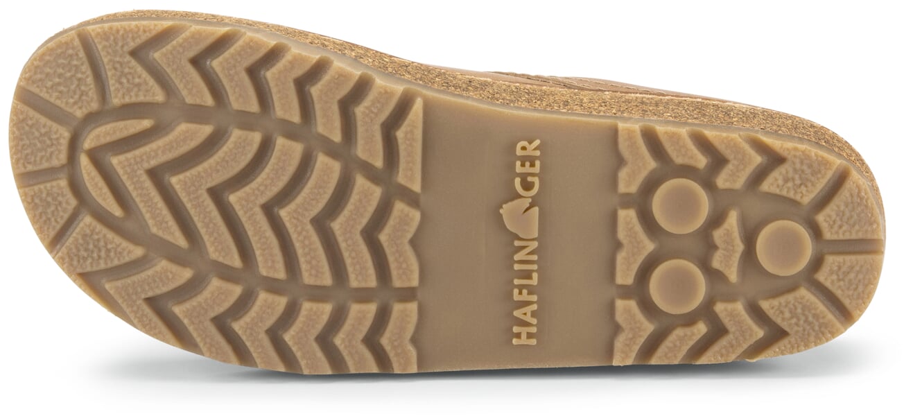Unisex-Lederpantoffel Hellbraun