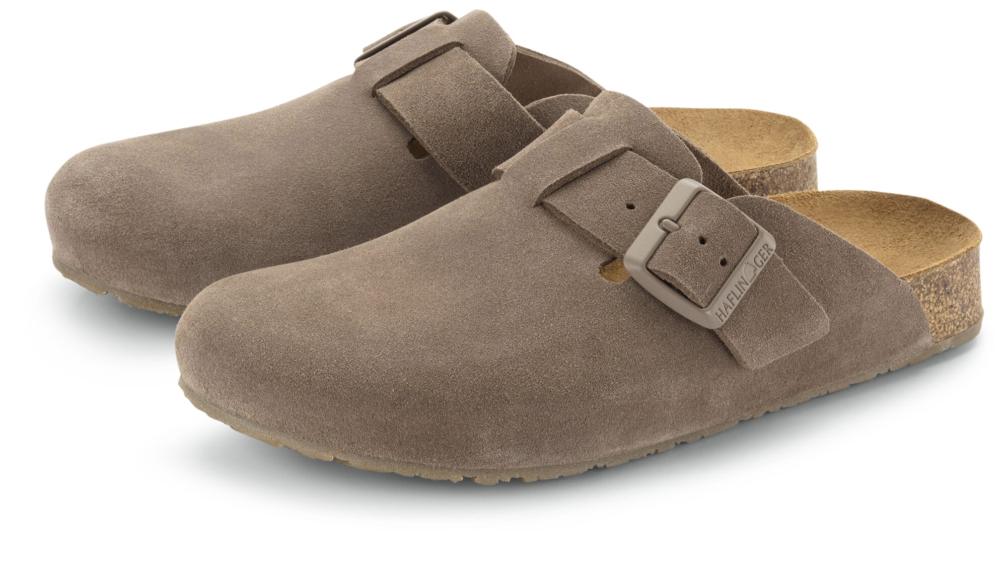 Unisex suede slipper, Taupe | Manufactum