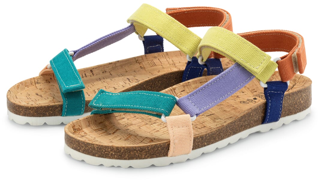 Damensandale Baumwolle Multicolor