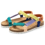 Sandale femme coton Multicolore