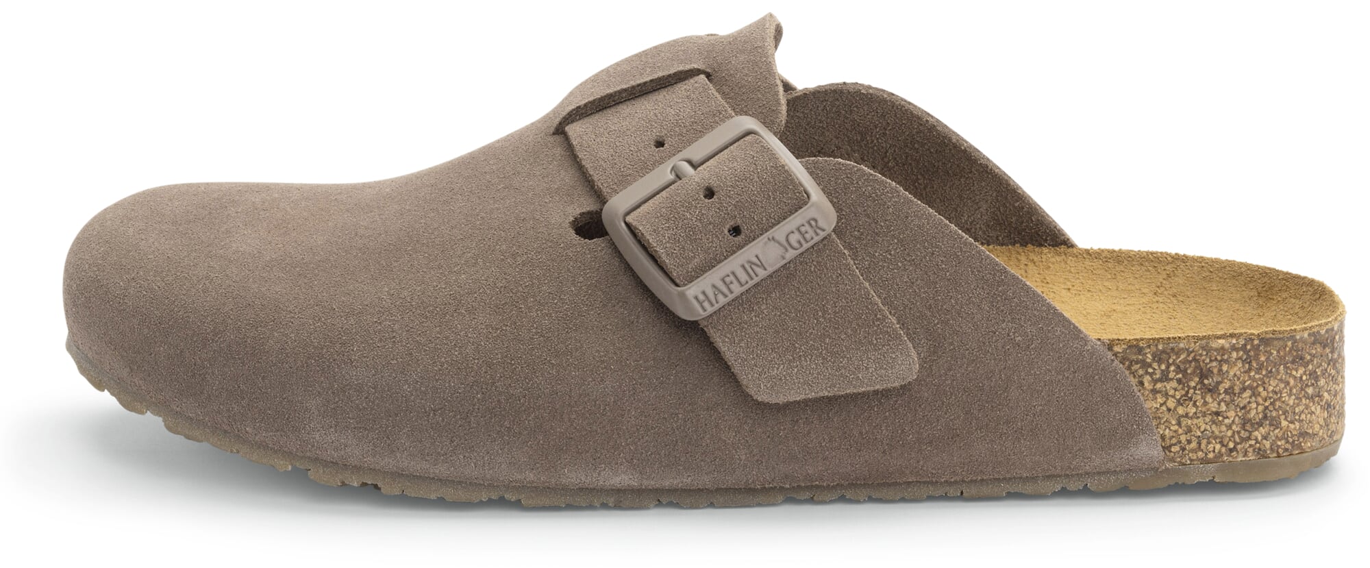 Unisex suede slipper, Taupe | Manufactum