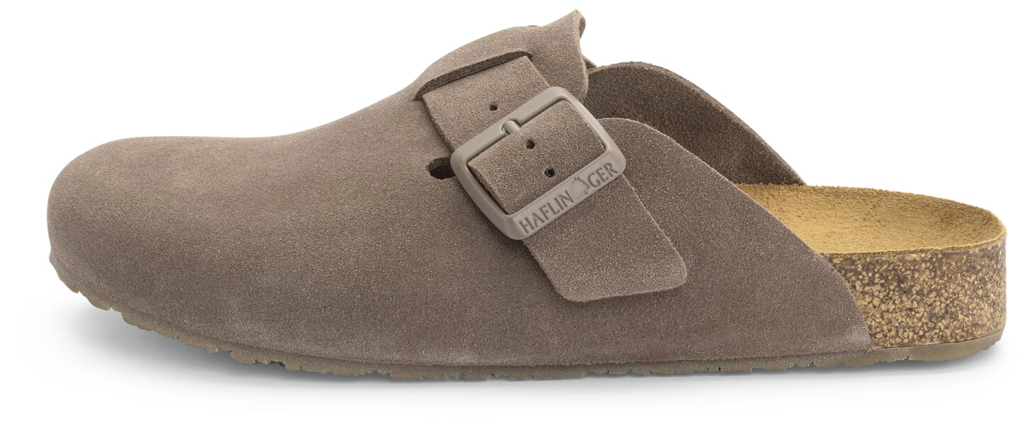 Unisex suede slipper Taupe