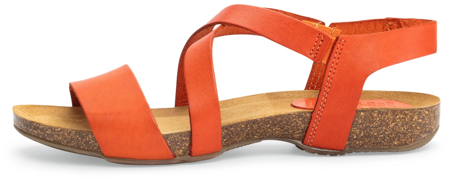Damen-Ledersandale Orange
