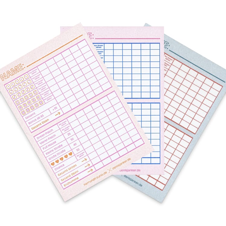 Blocs de jeu de dés