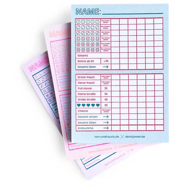 Blocs de jeu de dés