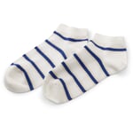 Calcetines deportivos de mujer a rayas Blanco-Azul