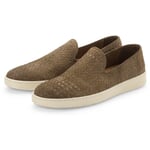 Men's loafers braided Olive brown
