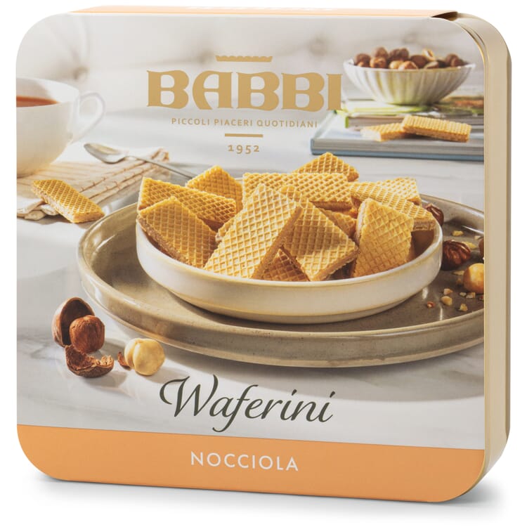 Wafer cookies with hazelnut cream