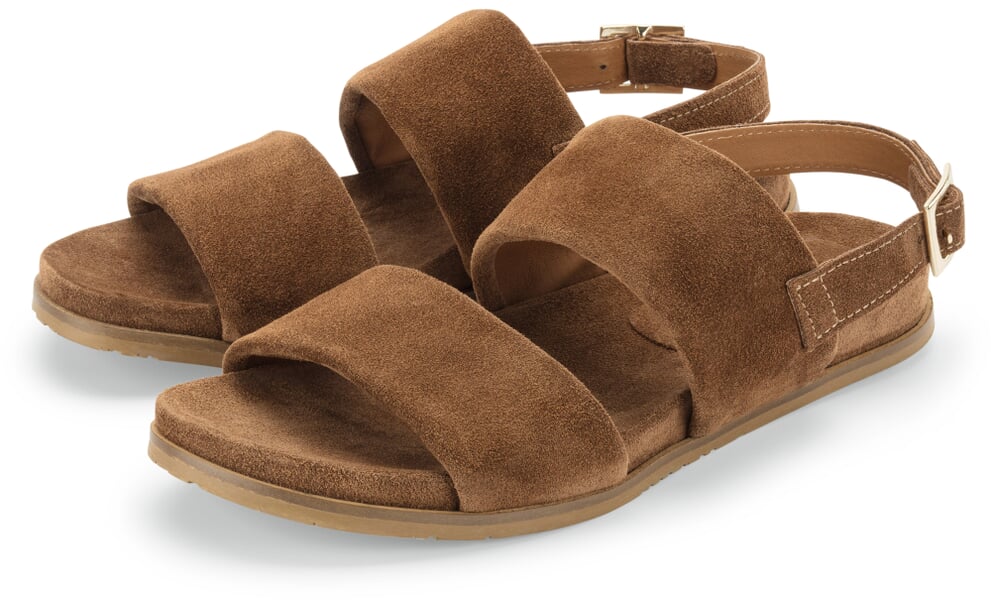 Women’s Suede Sandals Cognac