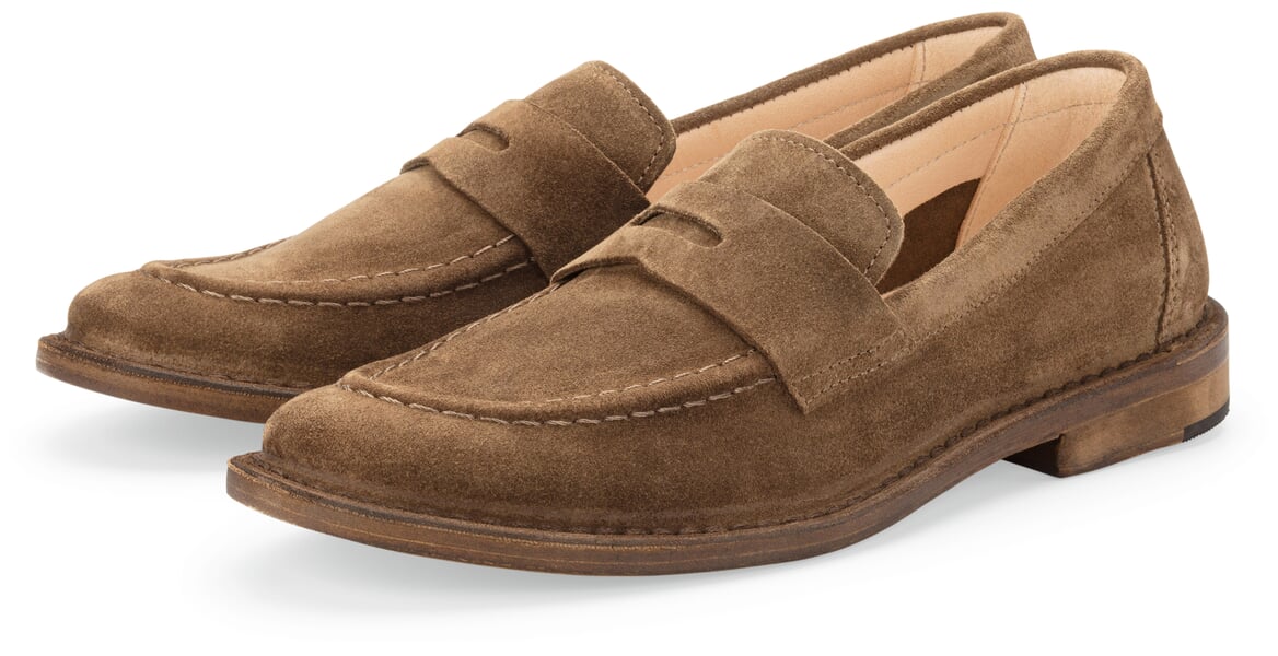 Men's loafer leather sole Taupe