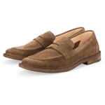 Moafer pour homme Semelle en cuir Taupe