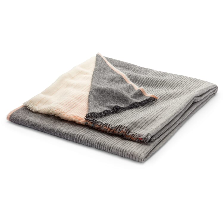 Coperta di lana Inga Sempé, Nero-arancio