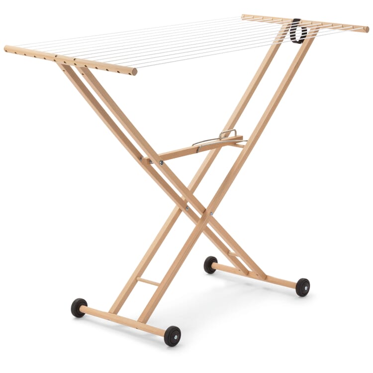Séchoir à linge mobile en bois de hêtre