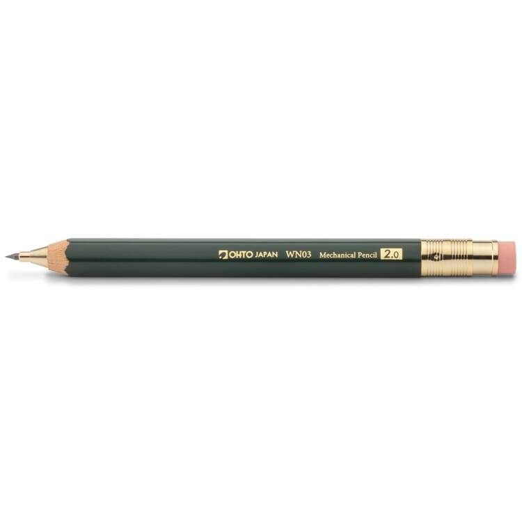Mechanisch potlood cederhout 2 mm stift, Groen