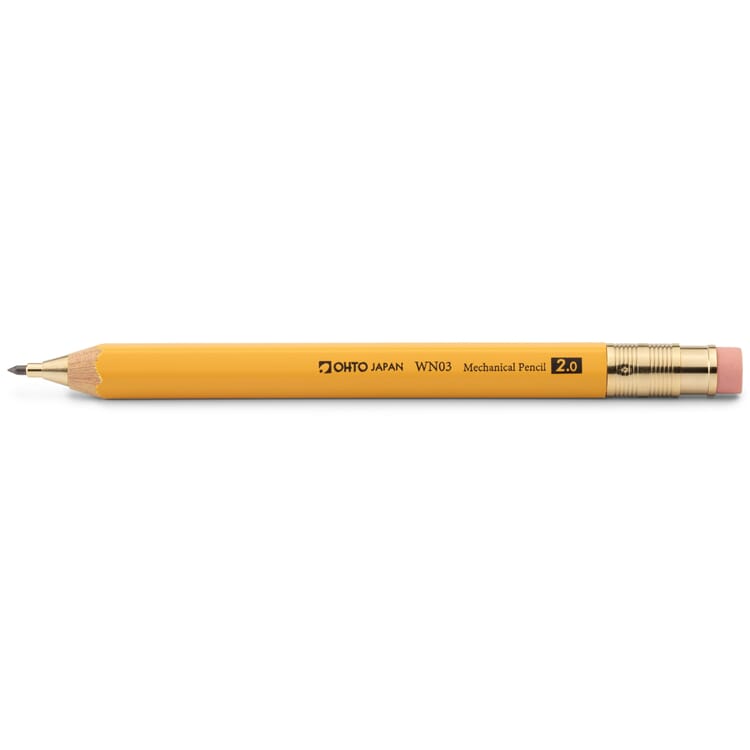 Mechanisch potlood cederhout 2 mm stift, Geel