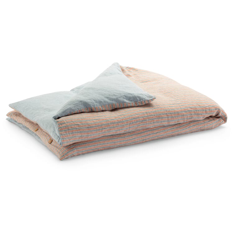 Reversible linen duvet cover