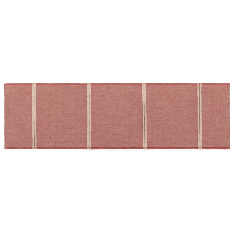 Chemin de table Lin Melange, Rouge
