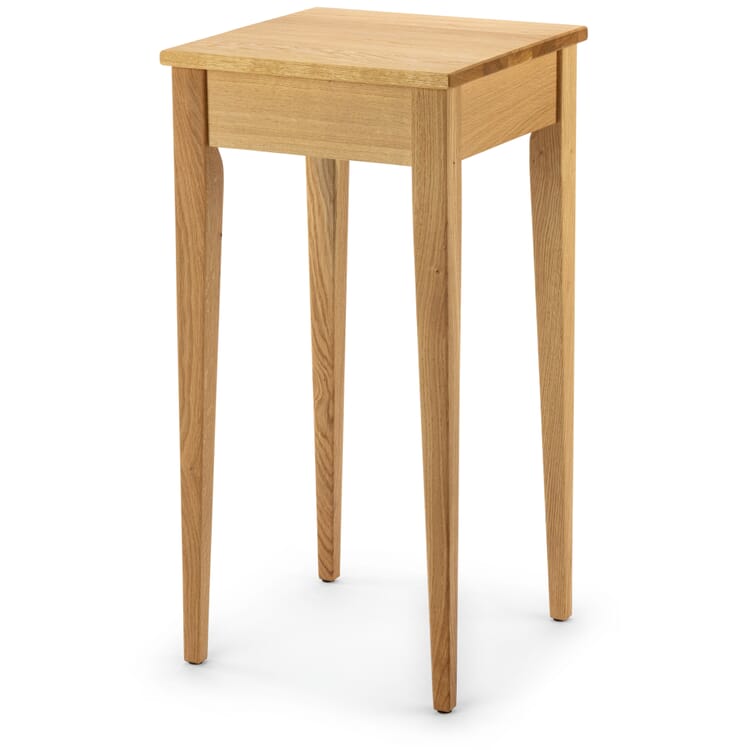 Side table oak wood, H 80 cm